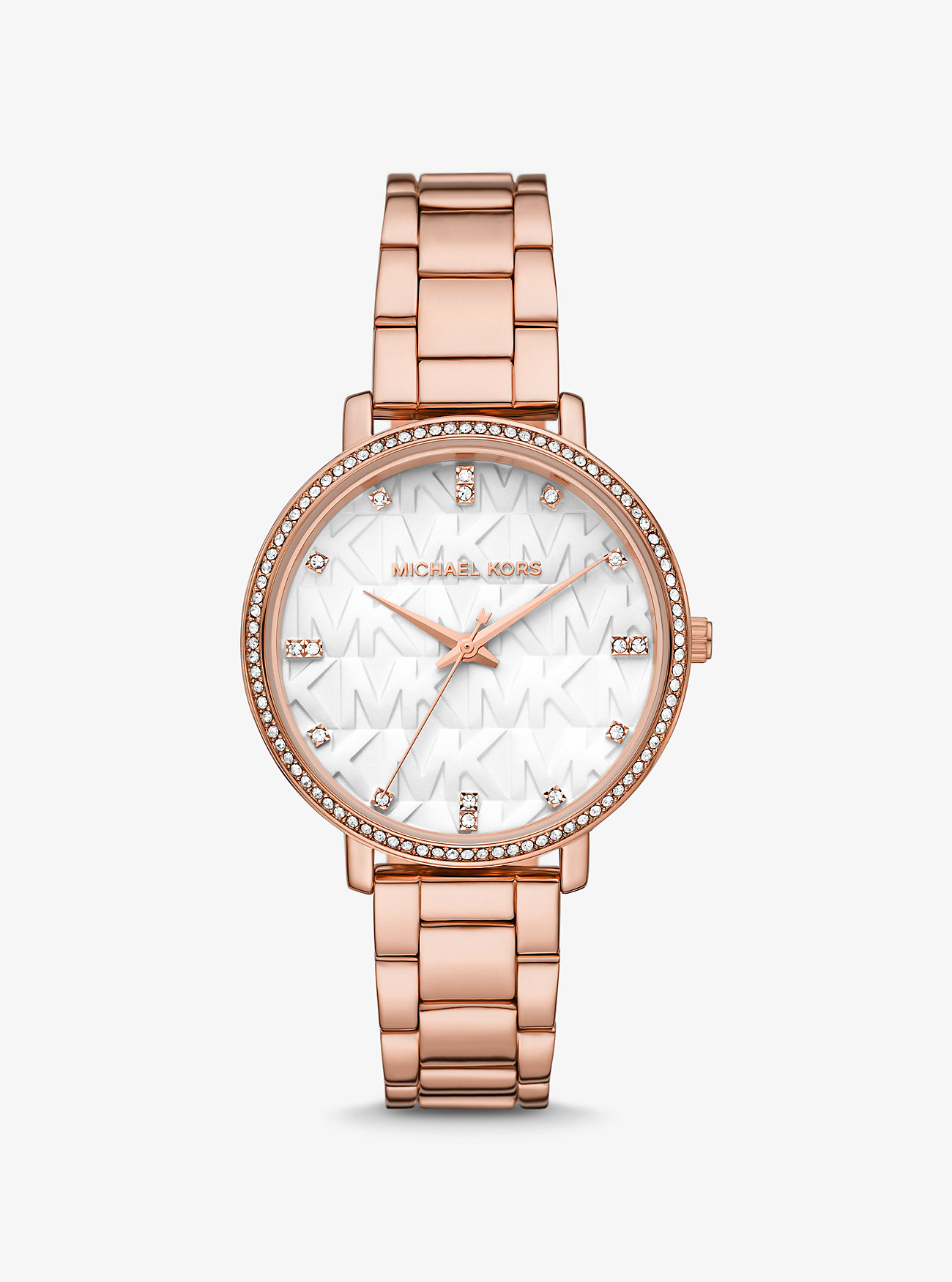 Pyper Pavé Rose Gold-Tone Logo Watch - ROSE GOLD
