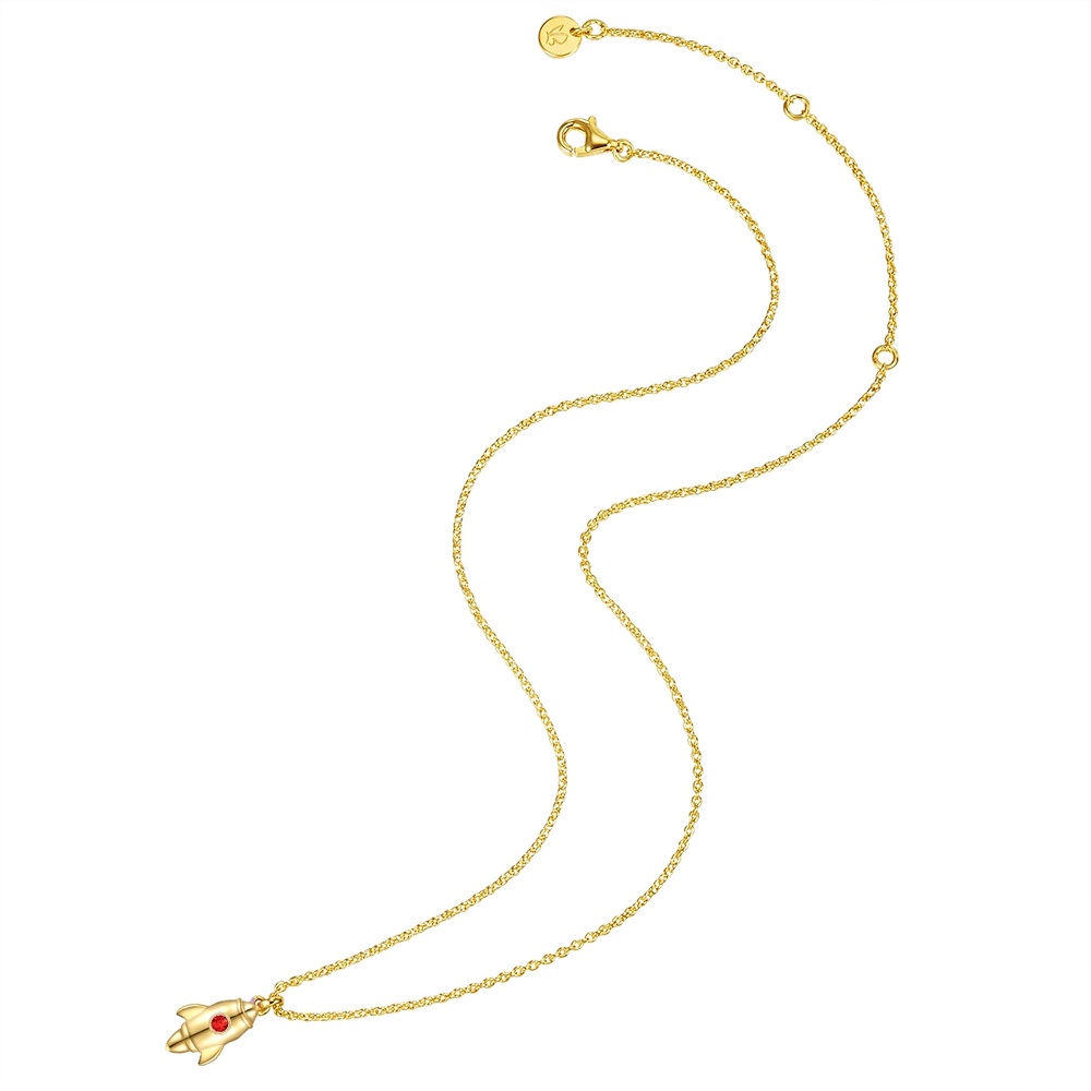 Glanzstücke München Collier en argent Fusée Argent sterling Oxyde de zirconium (CZ) en Or jaune collier