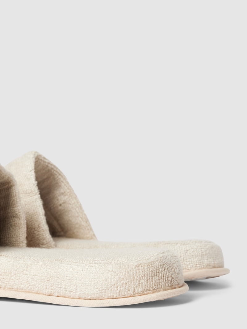 Hausschuhe mit Label-Stitching Modell 'CREST' in sand