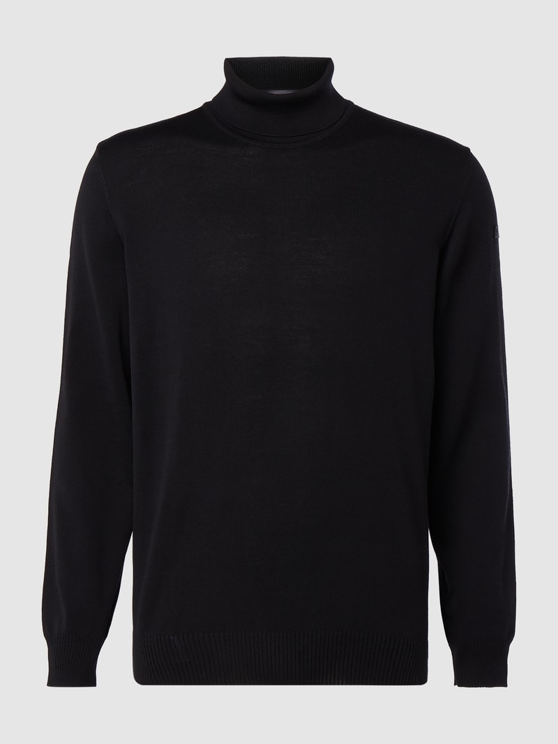 Strickpullover mit Rollkragen in schwarz
