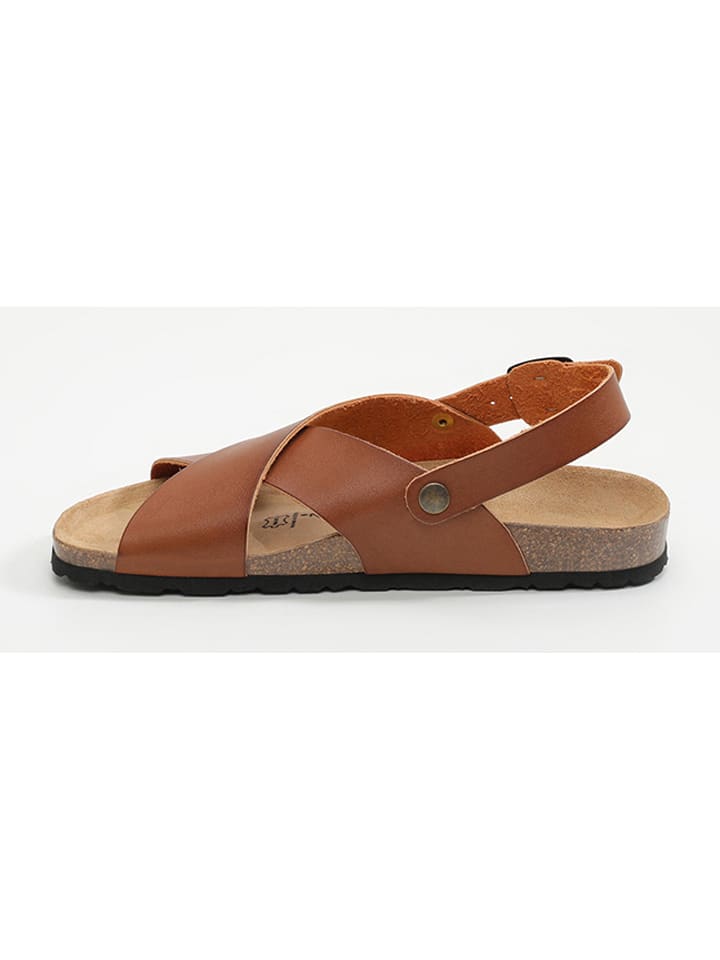BACKSUN Leder-Sandalen 