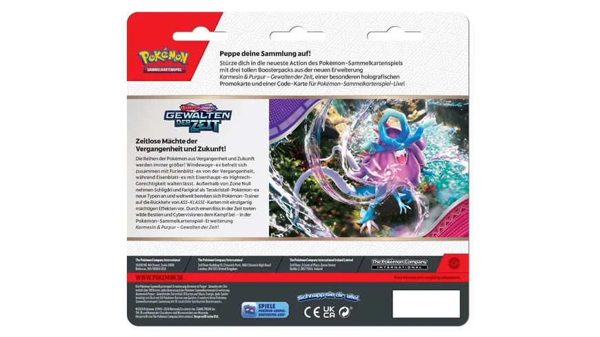 POKÉMON Sammelkartenspiel - KP05 3-Pack Blister DE