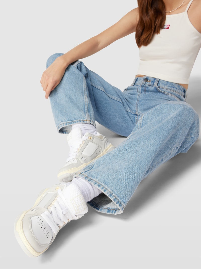 Sneaker mit Label-Print Modell 'SKATE LOW' in offwhite