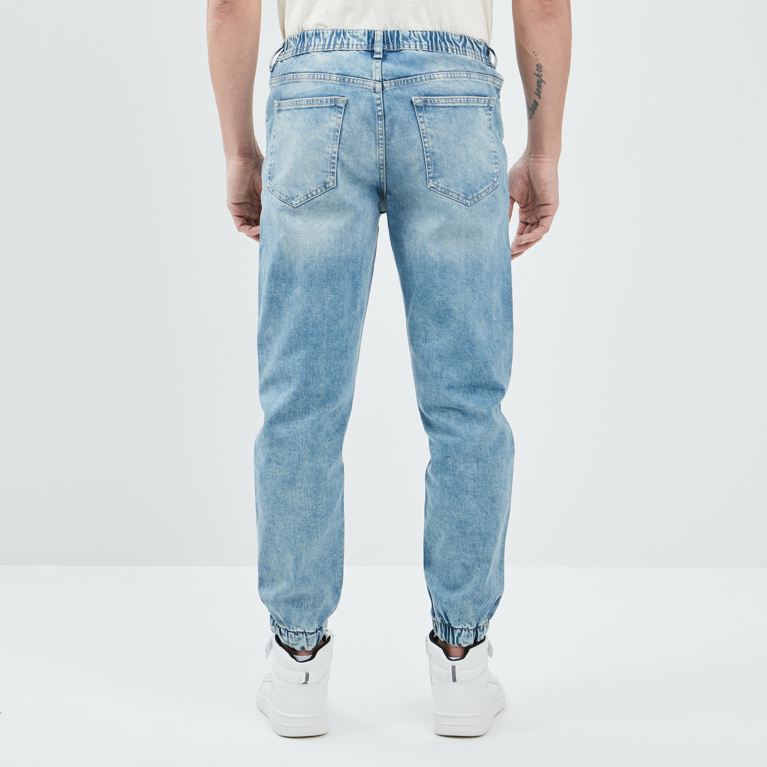 Jeans regular denim bleach homme | La Halle