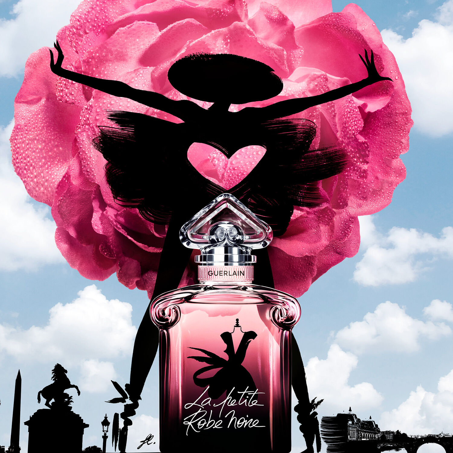 Guerlain LA PETITE ROBE NOIRE Coffret Eau de Parfum Intense 50ml et une Miniature 5ml + Lait Corps 75ml