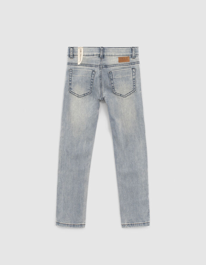 Jean slim bleu avec ceinture tressée garçon