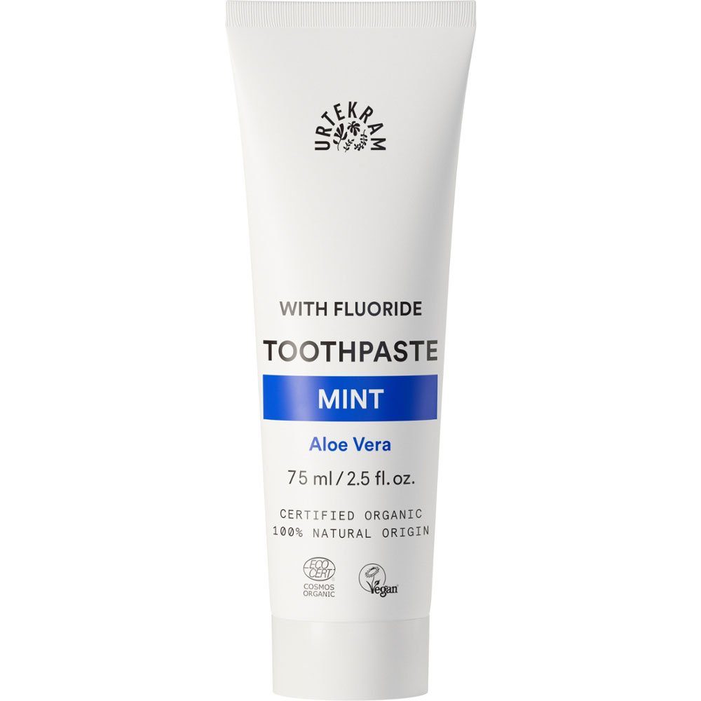 Urtekram Zahnpasta Mint Fluoride Toothpaste, 75 ml