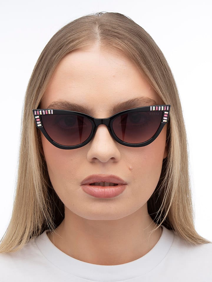 Guess Damen-Sonnenbrille in Schwarz/ Pink günstig kaufen 54