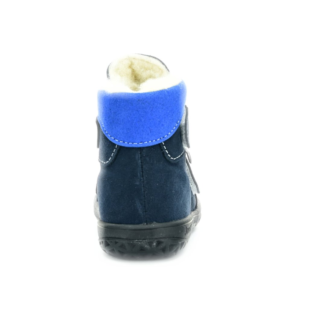 Jonap Jerry Dunkelblau Slim mit Wolle gefütterte Winterbarfußschuhe