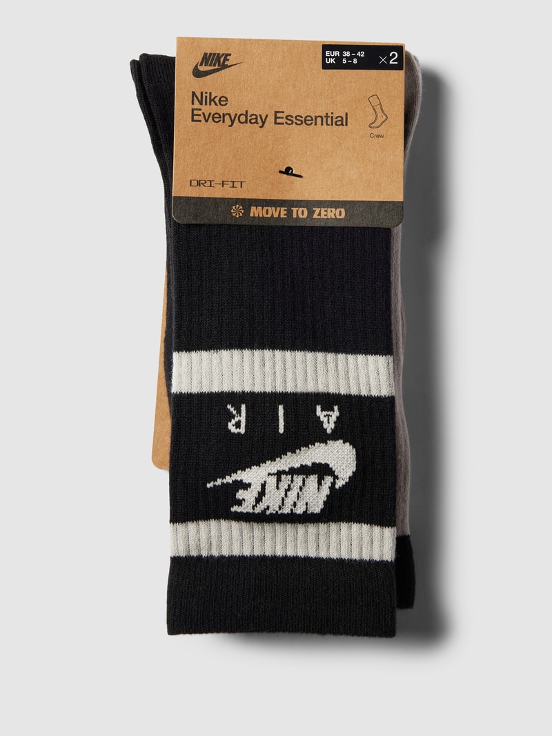 Socken mit Label-Schriftzug im 2er-Pack in offwhite