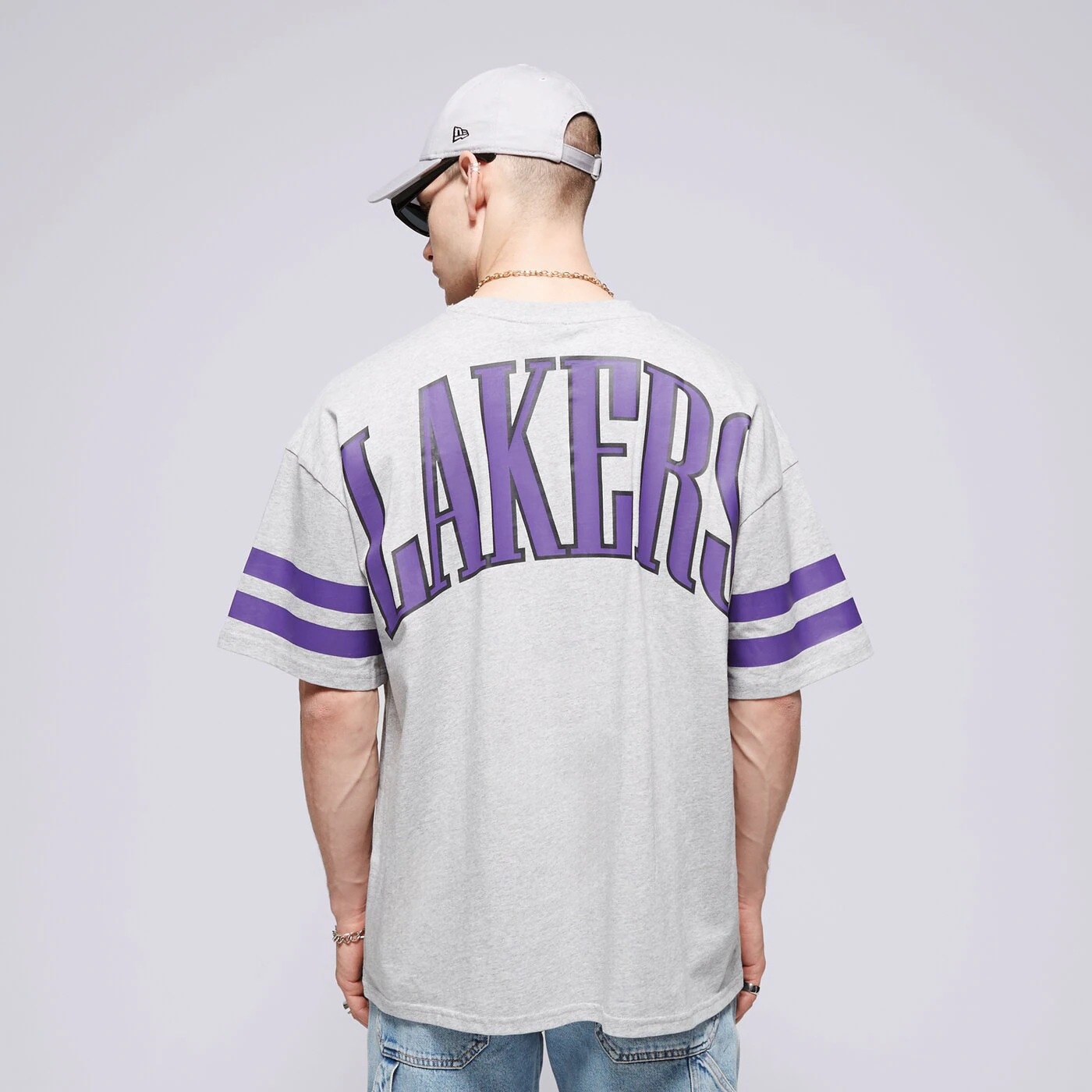 NEW ERA T-SHIRT NBA ARCH GRPHC OS LAKERS LOS ANGELES LAKERS Grau