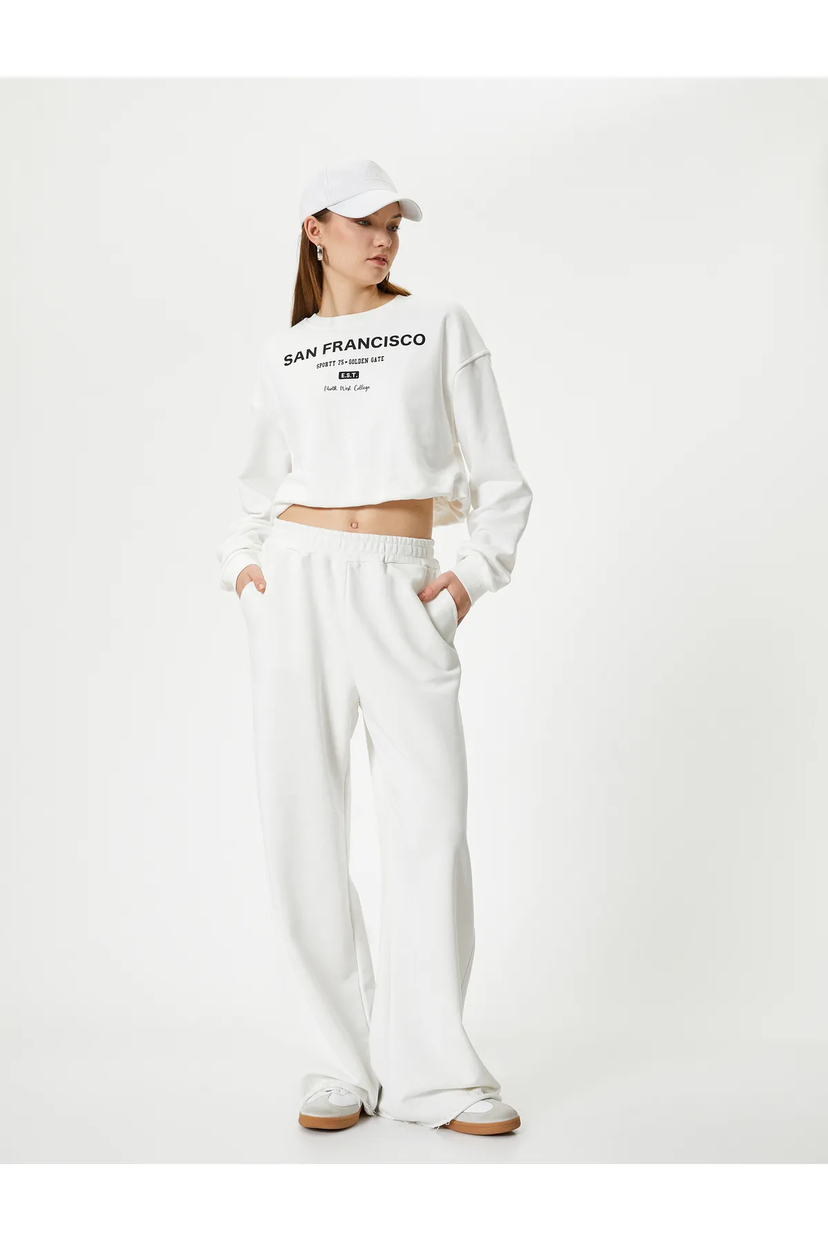 Koton  Jogginghose mit weitem Bein, Taschen und elastischem Bund