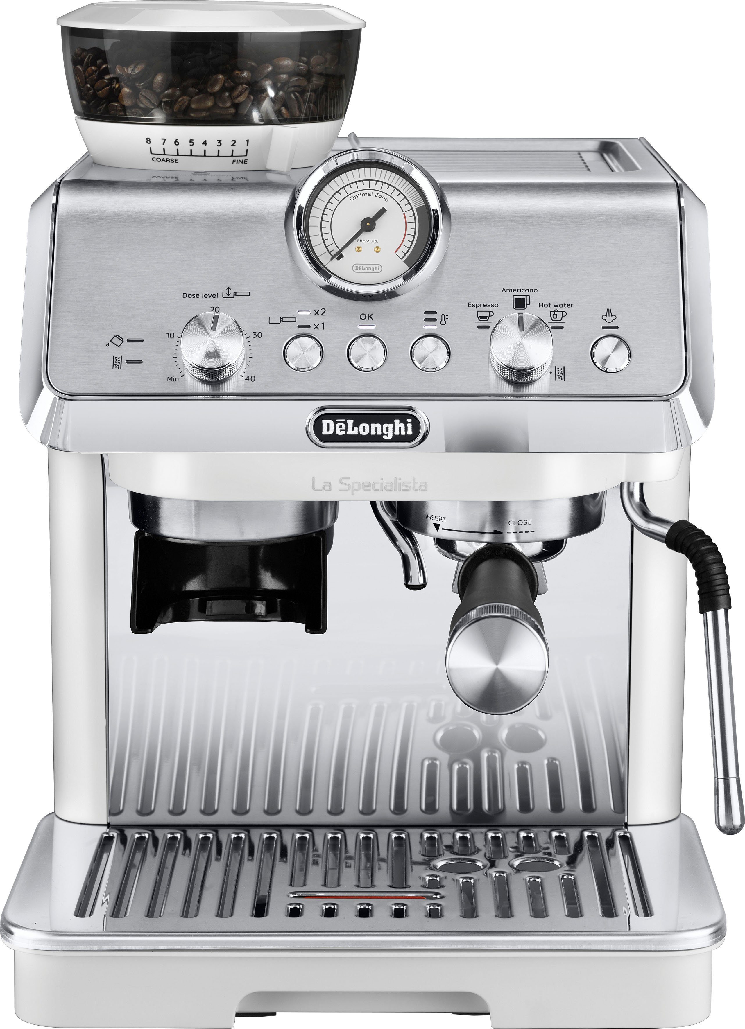 De'Longhi Siebträgermaschine LaSpecialista Arte EC9155.W, weiß, mit MyLatte Art System