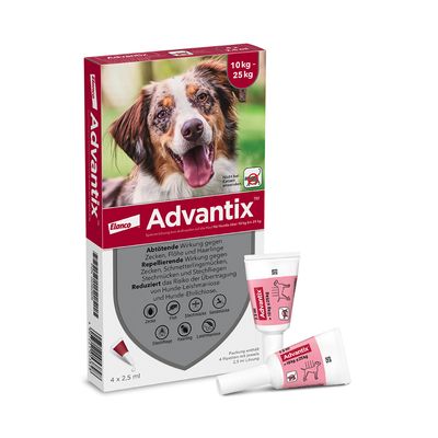 Advantix® 250 Spot-on für Hunde, von 10 bis 25 kg