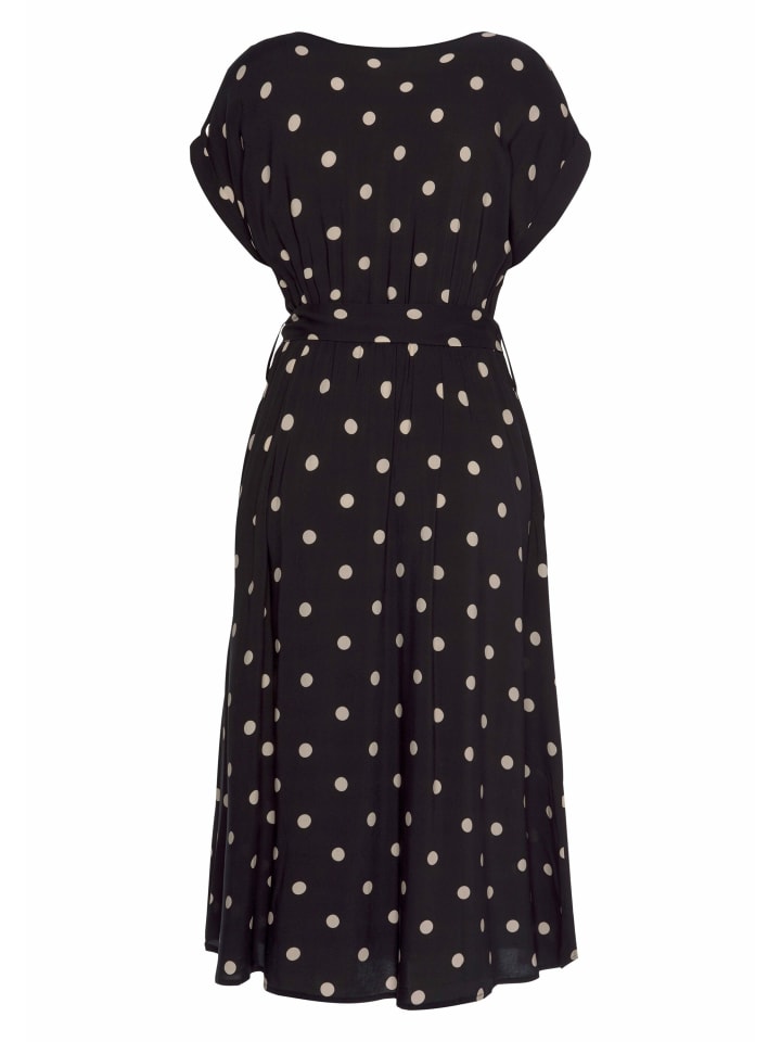 LASCANA Midikleid in schwarz-sand-bedruckt günstig kaufen
