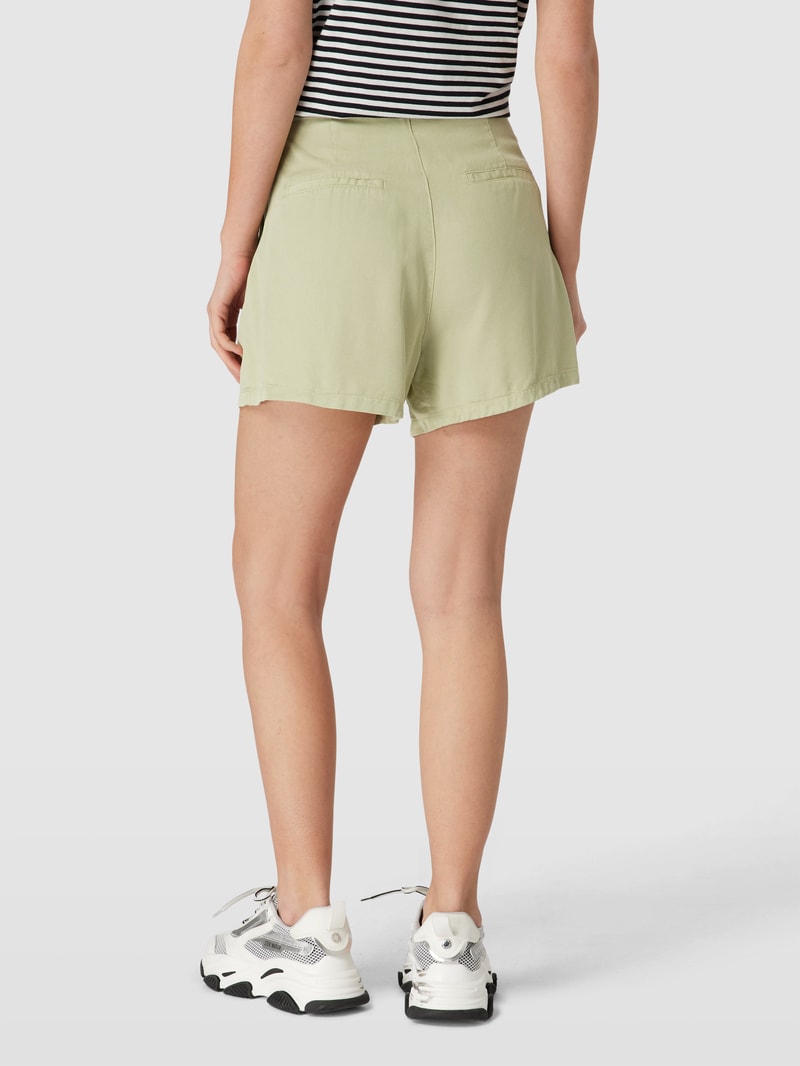 Shorts aus Lyocell mit Stoffgürtel Modell 'MIA' in mint