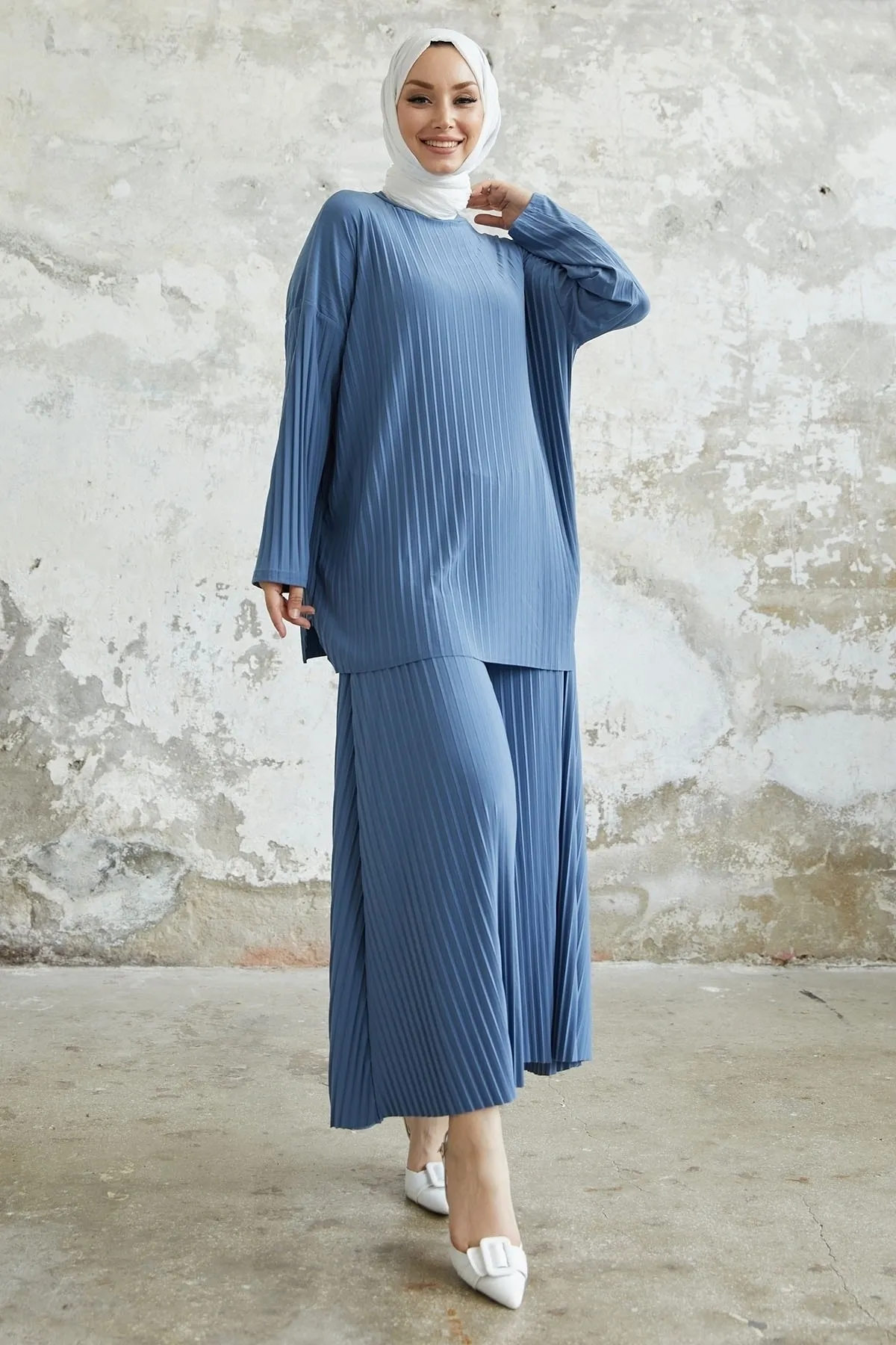 InStyle  Mila Faltenhosen-Tunika-Doppelset - Indigo