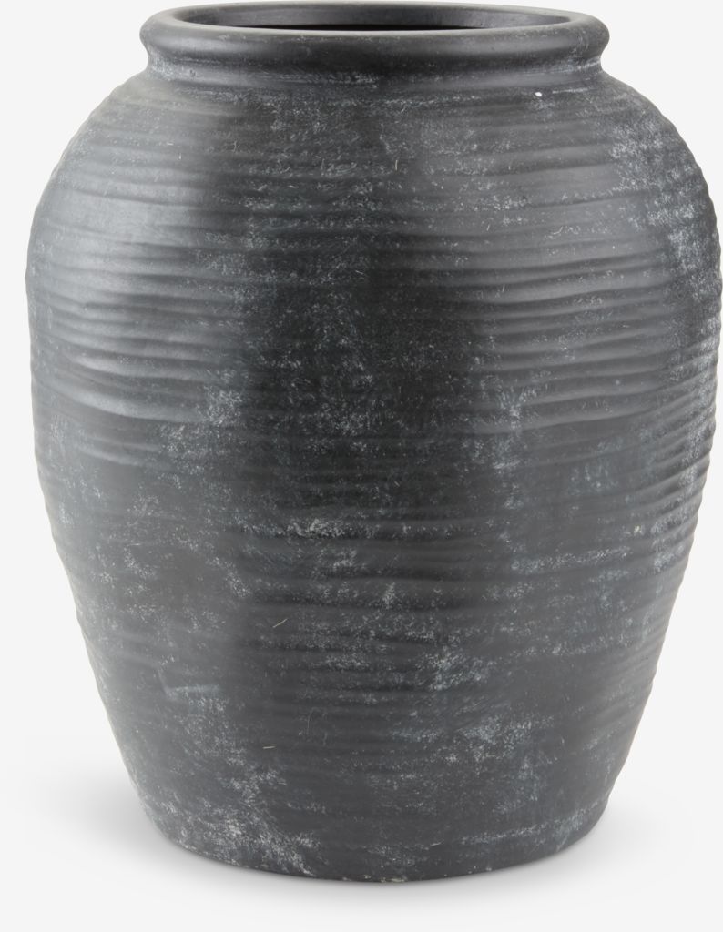 INGVARD Wazon INGVARD Ø25xW30cm ceramiczny czarny