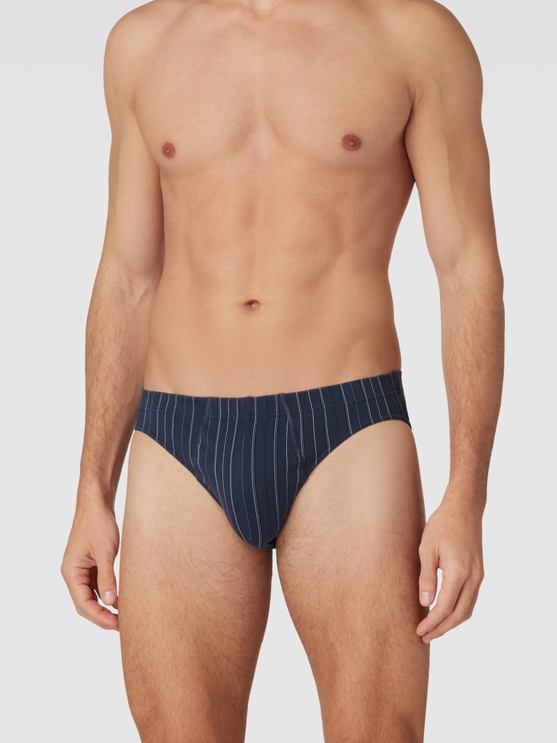 Slip mit elastischem Bund im 2er-Pack in marineblau