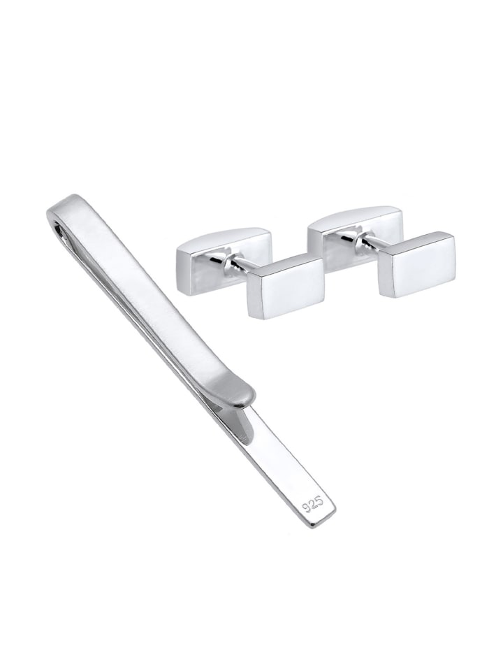 KUZZOI Schmuckset 925 Sterling Silber Geo in Silber günstig kaufen onesize