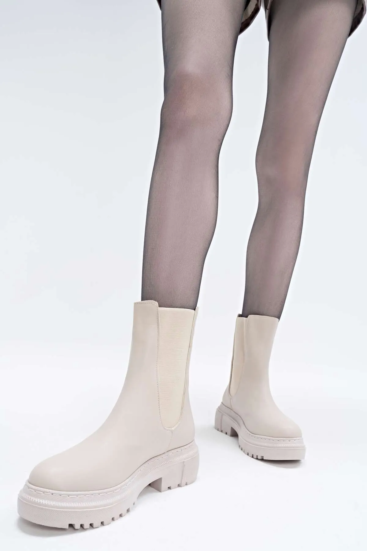 Yaya by Hotiç  Stiefelette - Beige - Flacher Absatz
