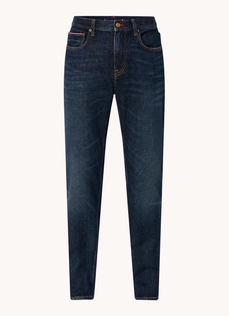 Blugi Tommy Hilfiger Denton cu croială dreaptă, decolorare închisă