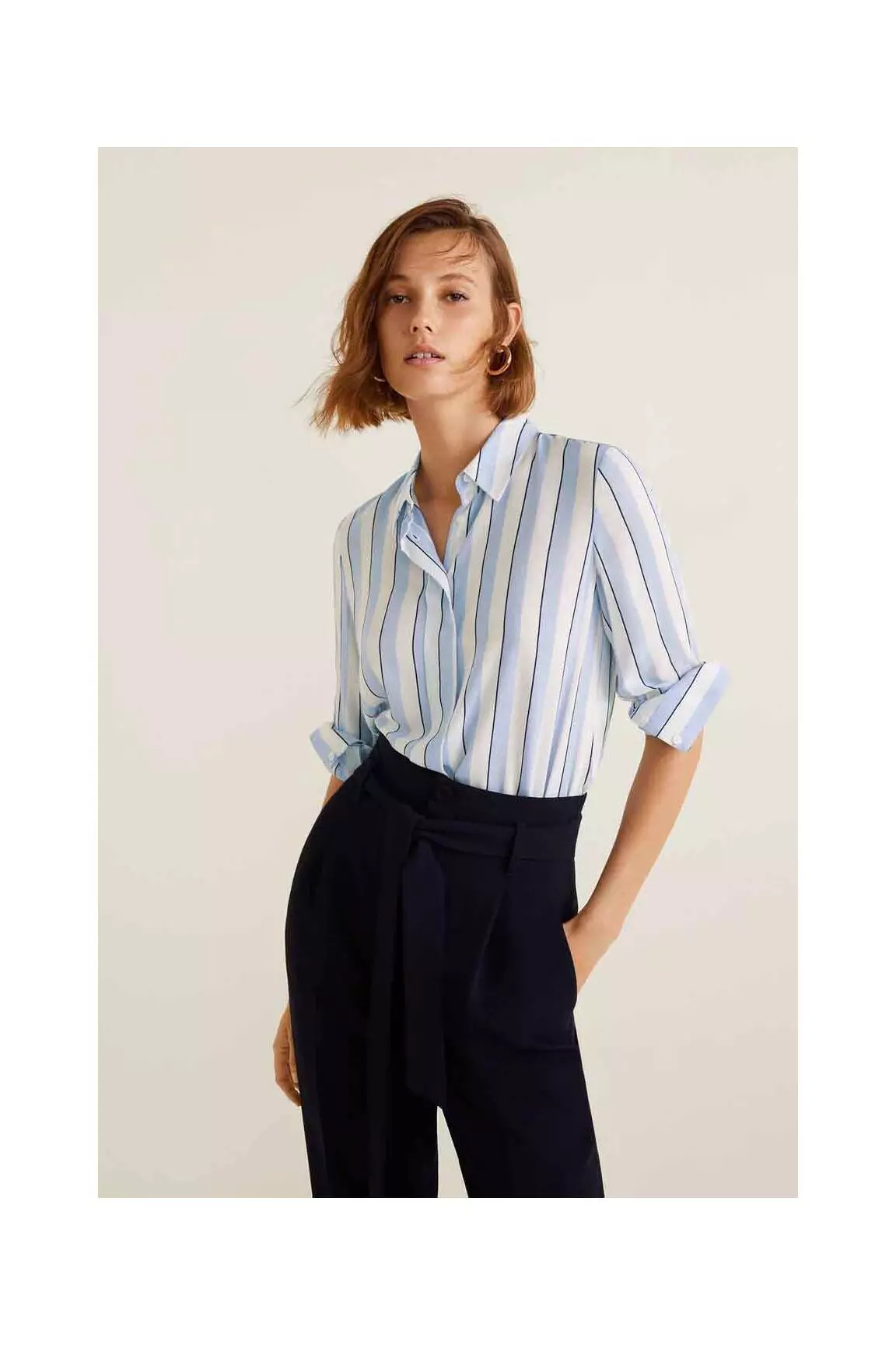 Mango Chemisiers Femme couleur bleu