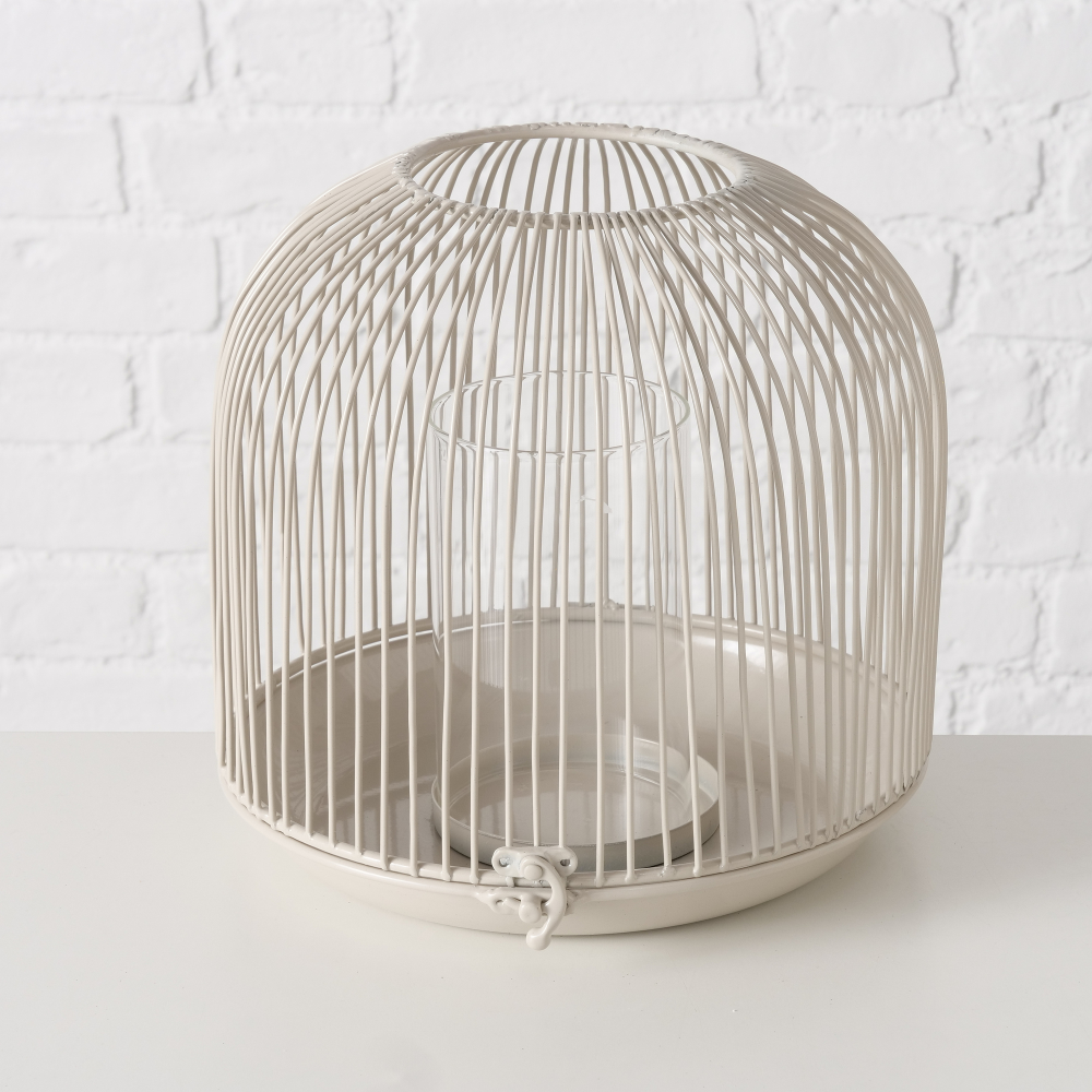 Windlicht Justine beige/klar