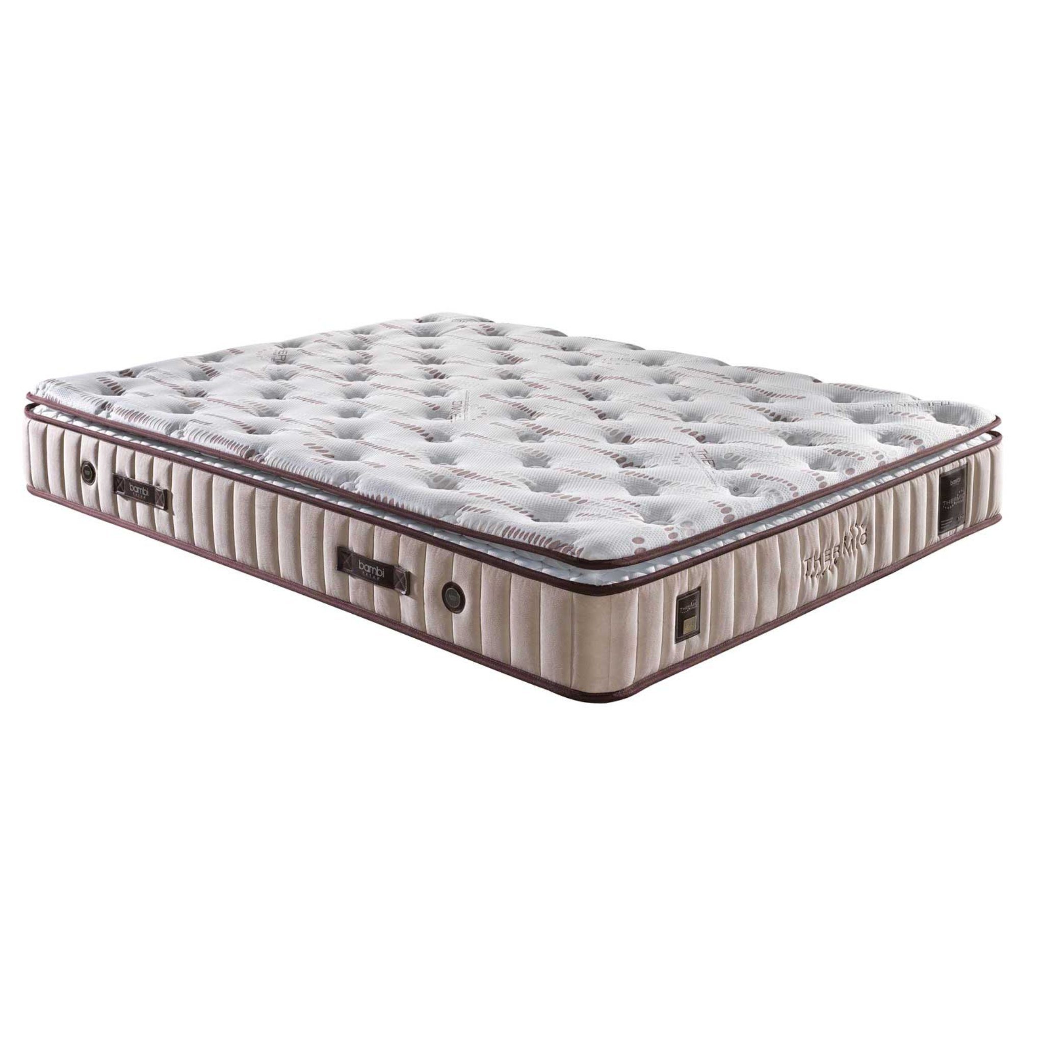 Moln Boxspringbett 8 Schichten mit Topper Höhe 30 cm Matratze Thermic Prime (2 Bettkästen, Matratze, Kopfteile)