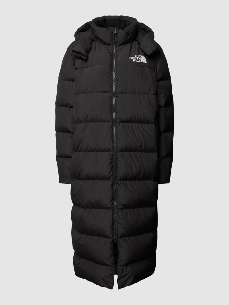 Daunenjacke mit Label-Stitching in black