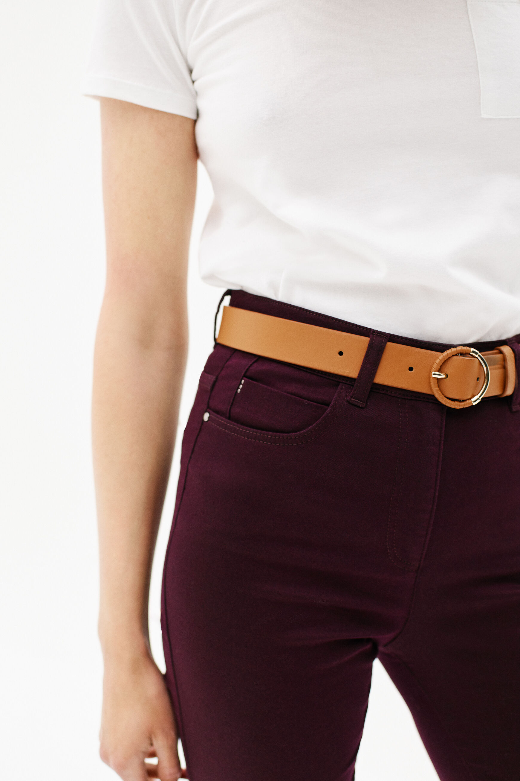pantalon joss bordeaux femme