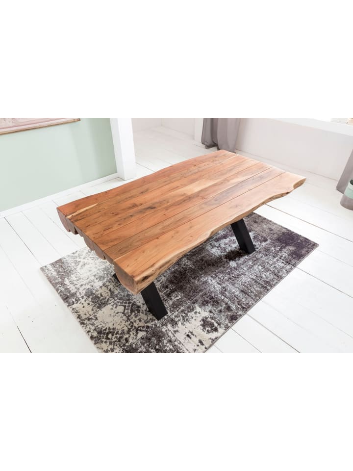 KADIMA DESIGN Esstisch Massiv Akazie, Industrial, Handgefertigt, XXL Tisch, X-Beine günstig kaufen onesize