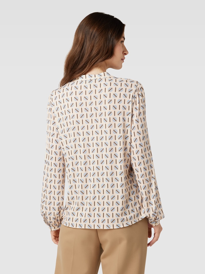 Blusenshirt mit Allover-Muster in ecru