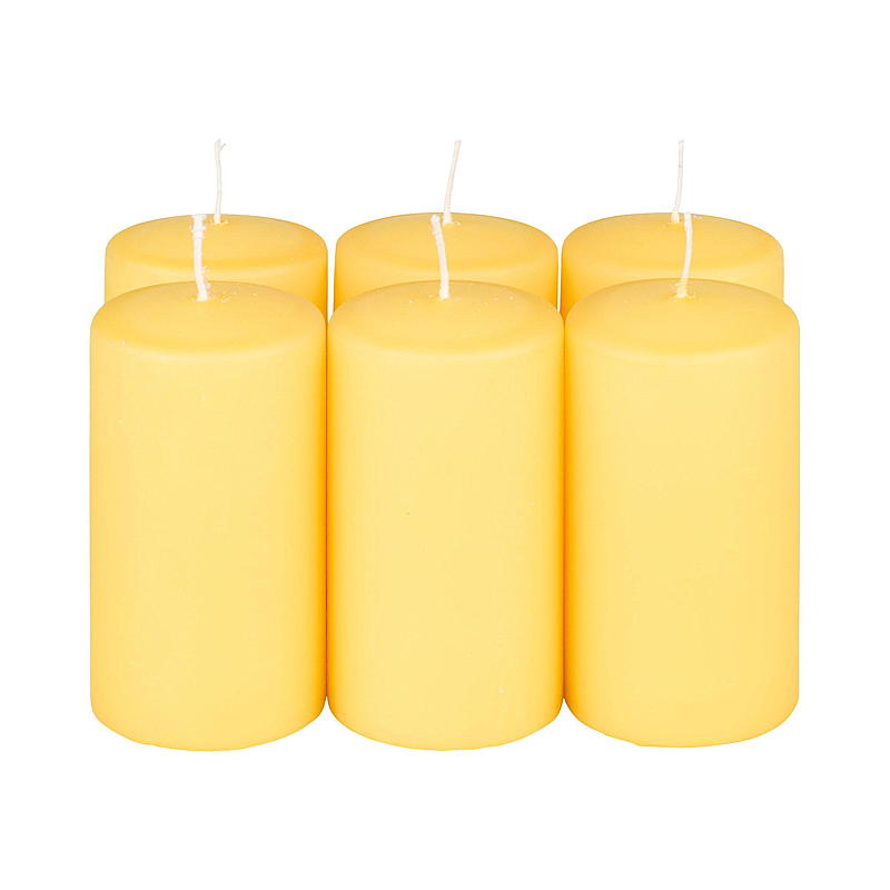 Vie Home Kubbelys 6-pk 6x11 cm gul