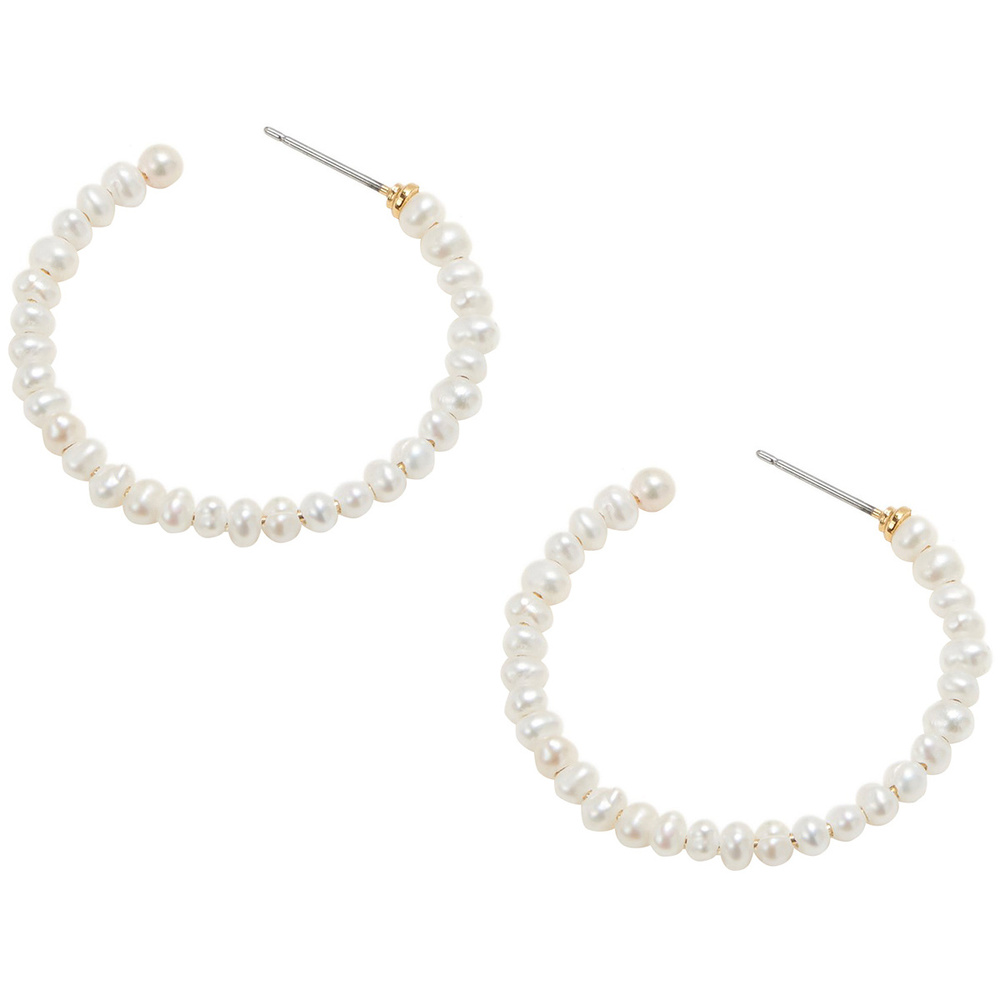 Lele Sadoughi FRESHWATER PEARL MEDIUM HOOP vêtements de sport