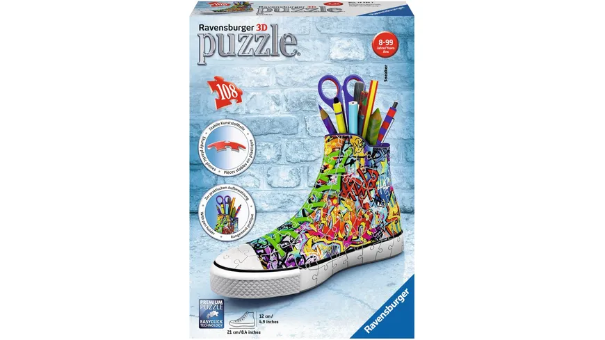 Ravensburger Puzzle - 3D Puzzles - Sneaker Graffiti Style, 108 Teile