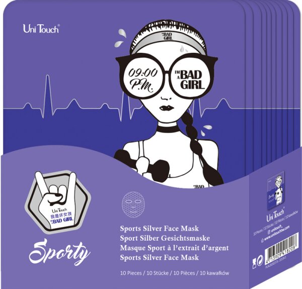 UniTouch Bad Girl Sports Silver Face Mask Gesichtsmaske