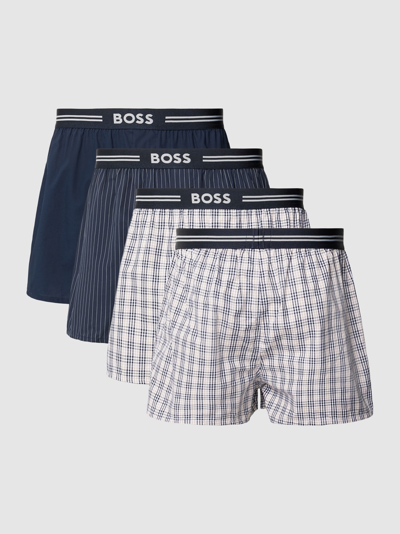 Boxershorts mit Label-Stitching im 3er-Pack in hellblau