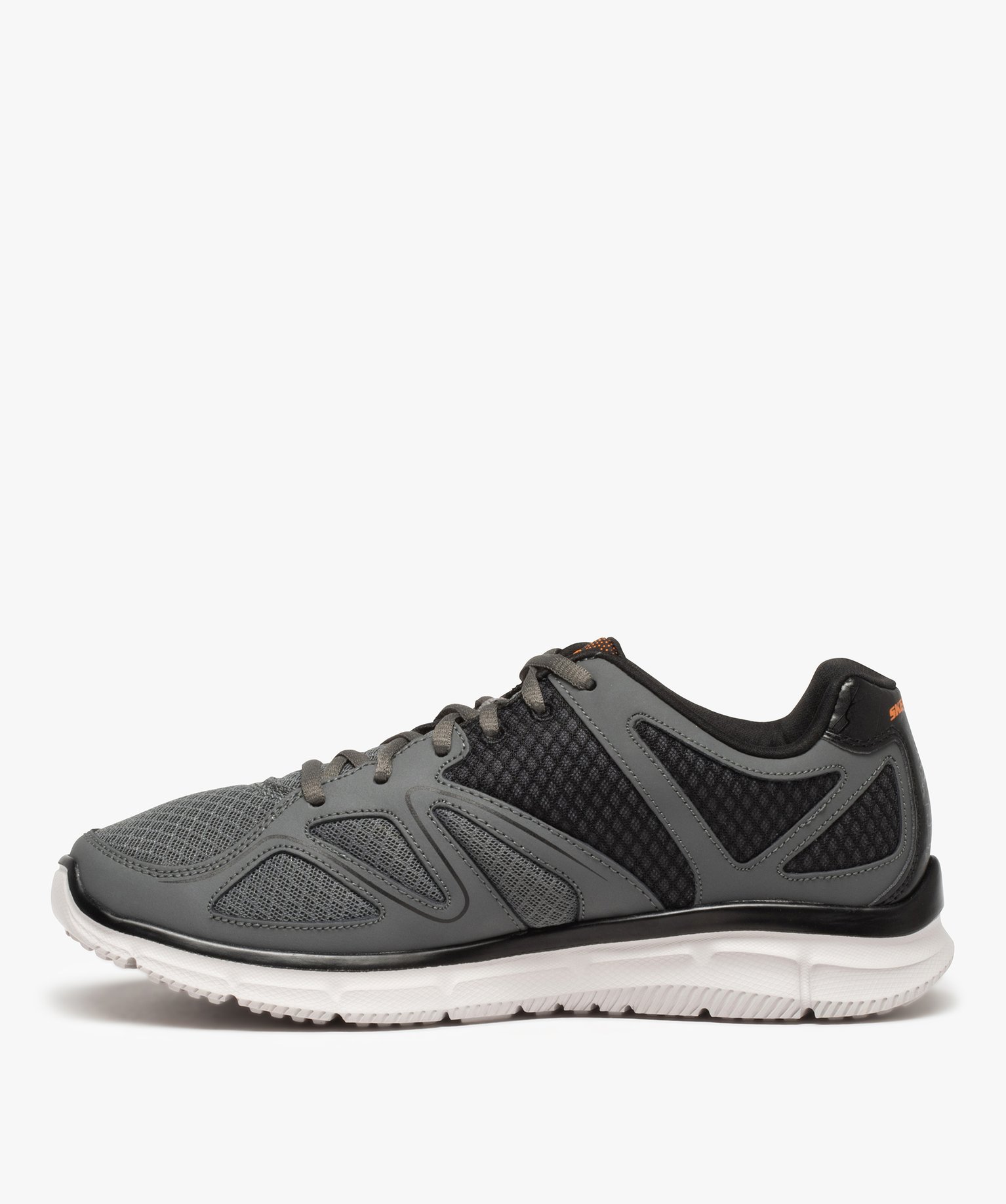 Baskets homme running unies dessus mesh – Skechers gris | GEMO