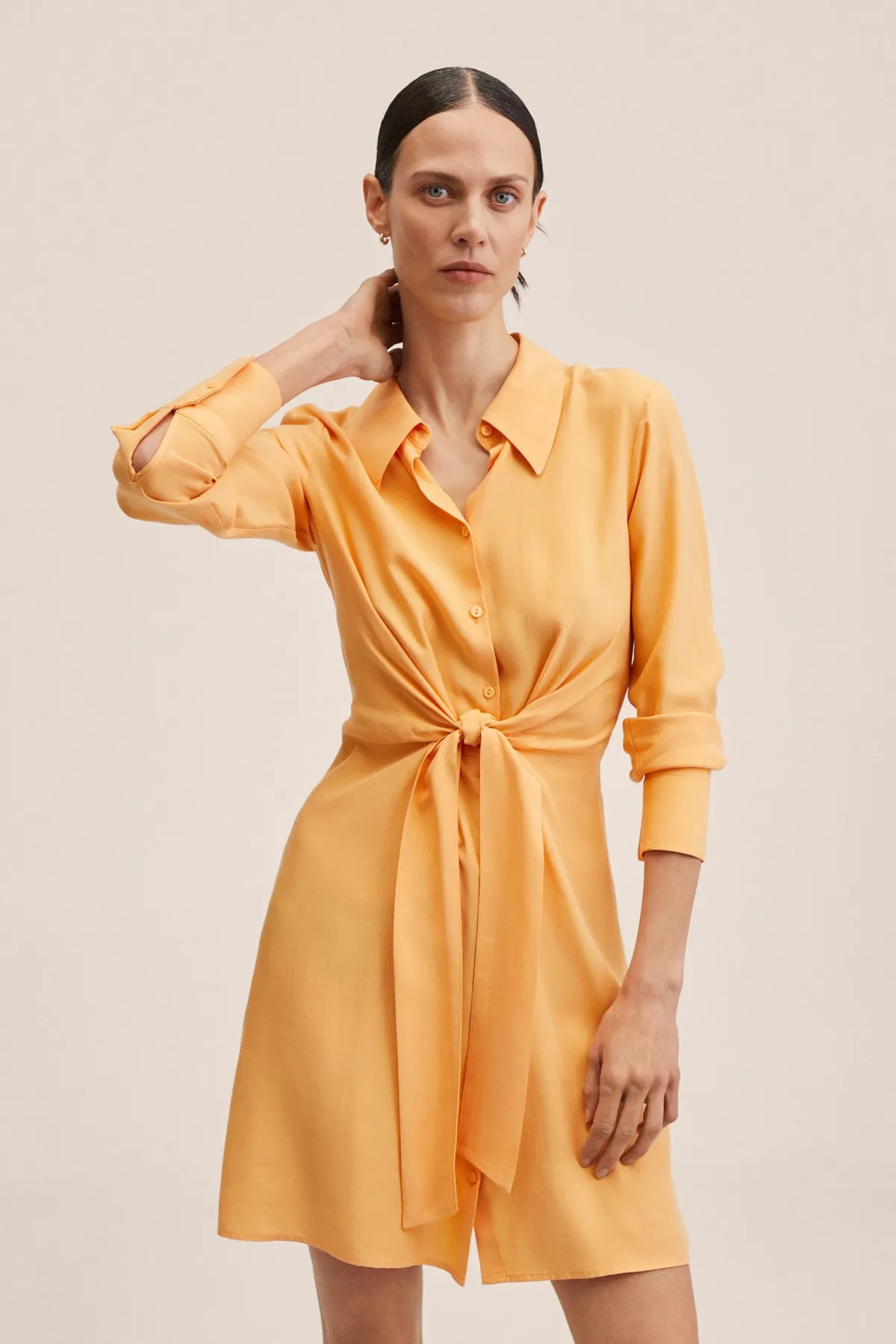 MANGO  Orangefarbenes Damenkleid 27065769