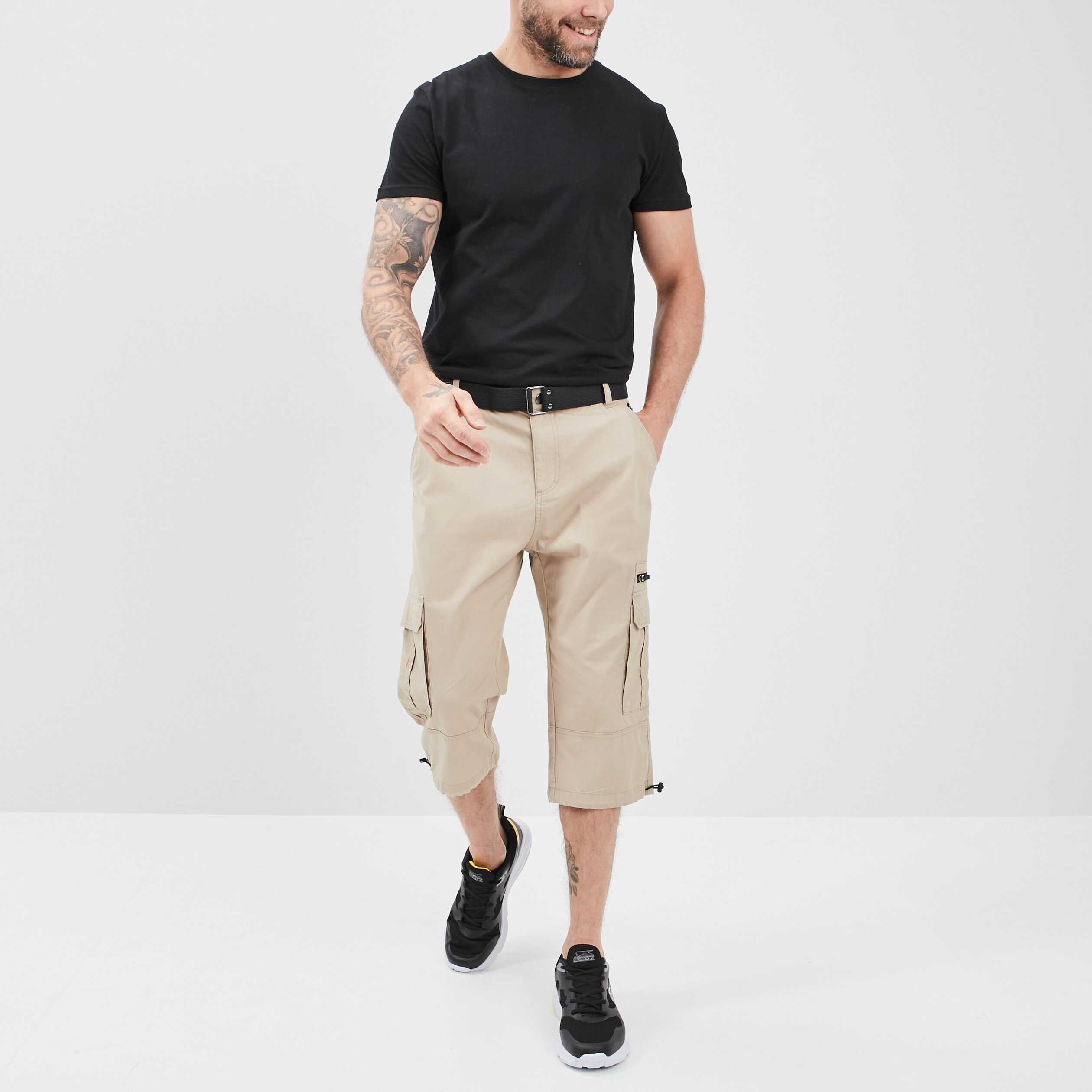Pantacourt ceinturé sable homme | La Halle