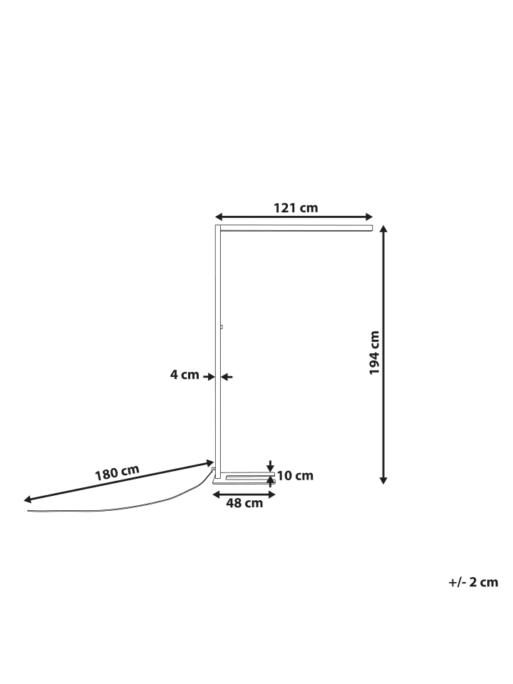 Beliani Stehleuchten SAGITTA in Schwarz - (W) 121 x (H) 194 x (L) 30 cm günstig kaufen onesize