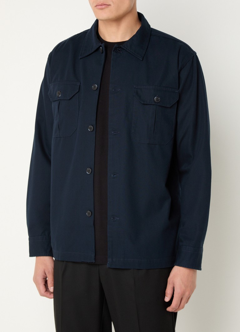Selected Homme Canvas -kangaspaita, normaali istuvuus, rintataskuilla