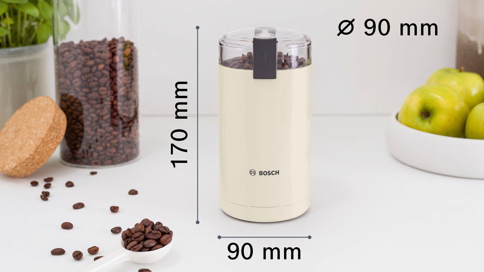 BOSCH Kaffeemühle TSM6A017C, 180 W, Schlagmesser, 75 g Bohnenbehälter