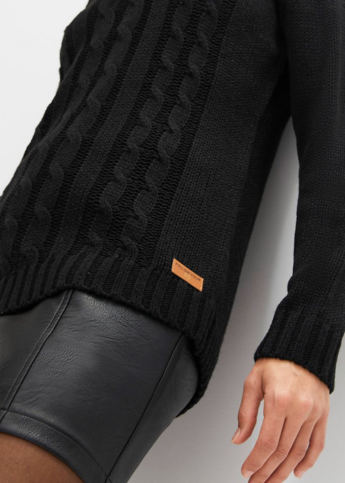 Troyer Pullover mit Zopfmuster