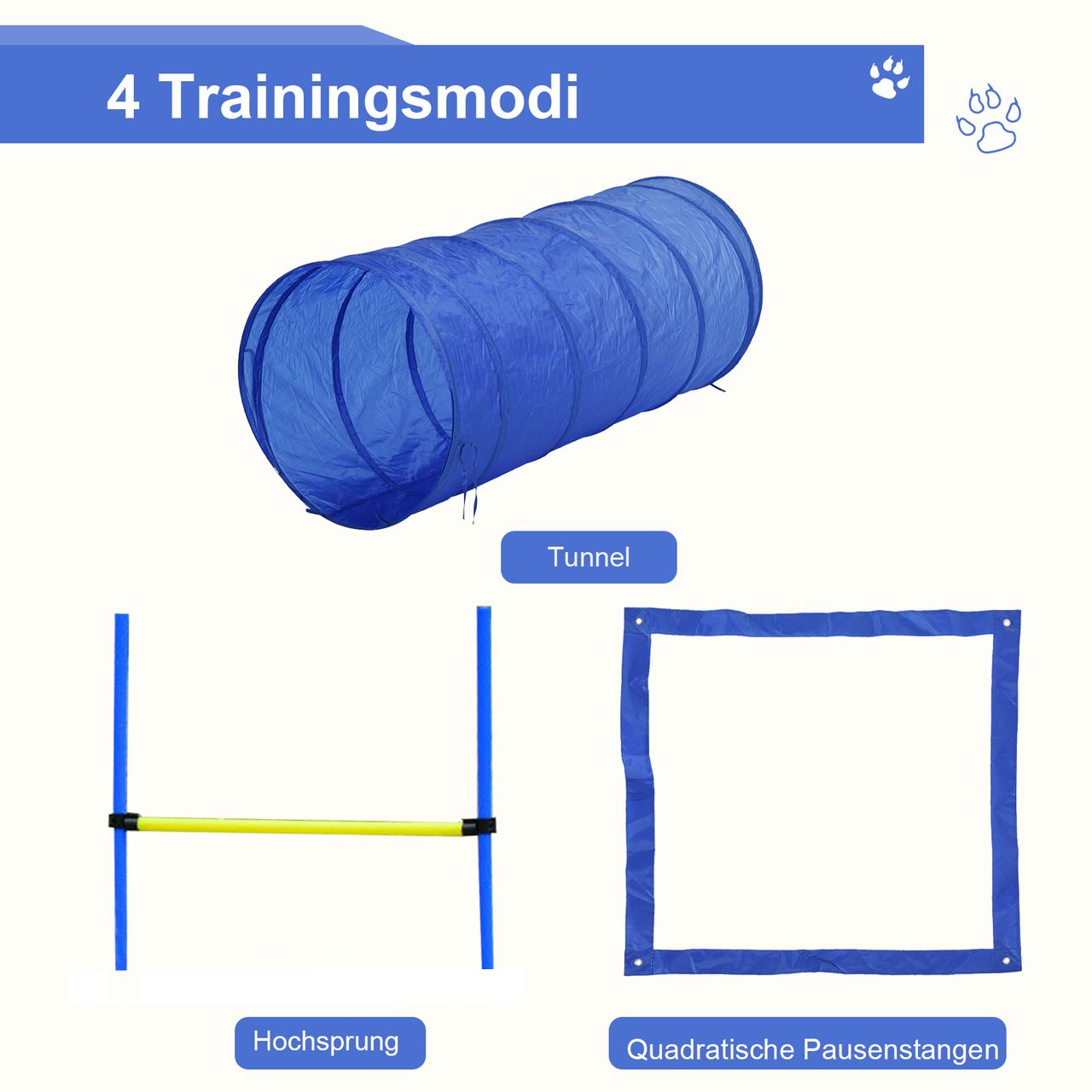 PawHut Hunde Agility Slalom Übung Hundesport Training Reifen Hürde Set 2 Modelle