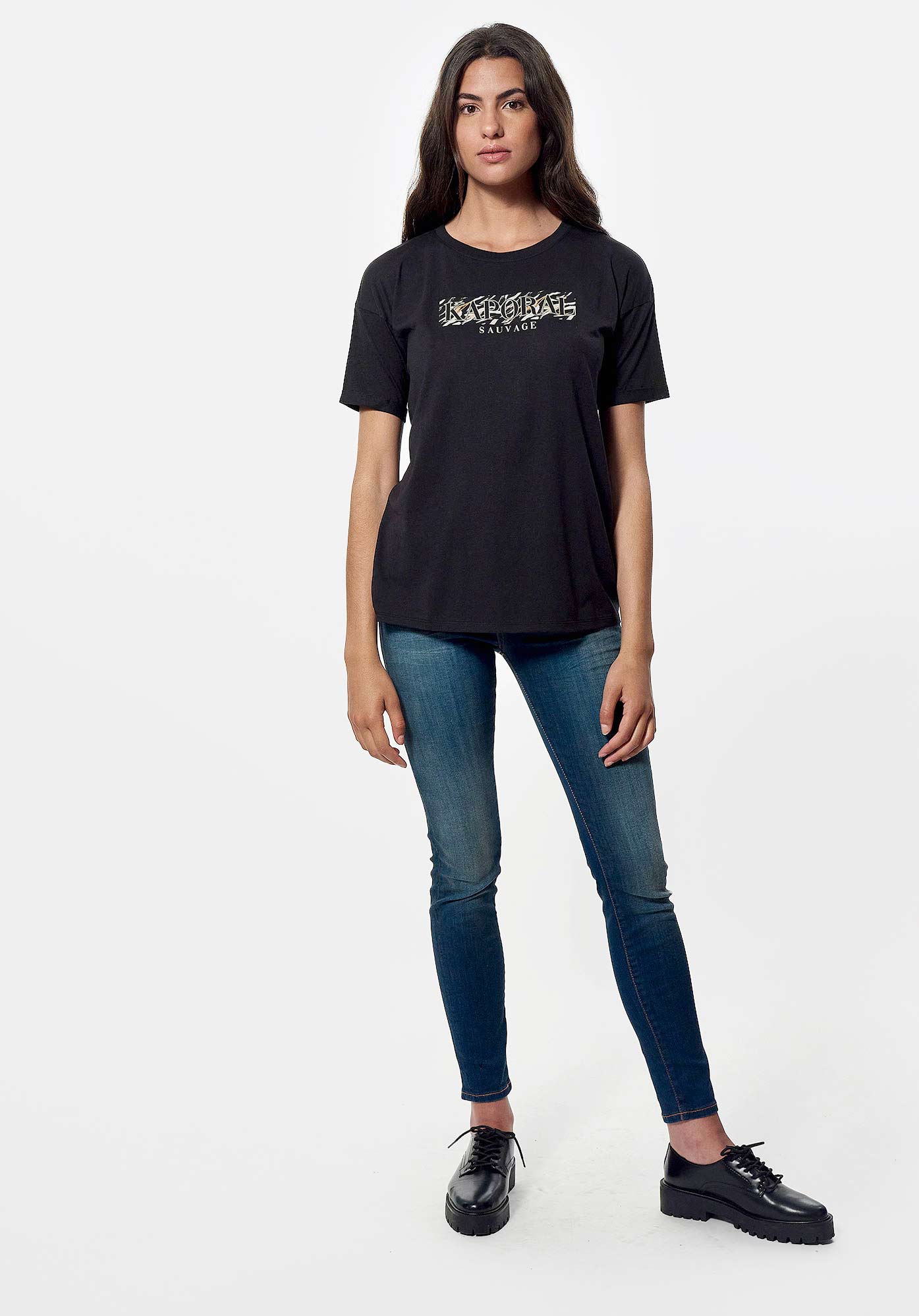 FILO   T-shirt noir Femme