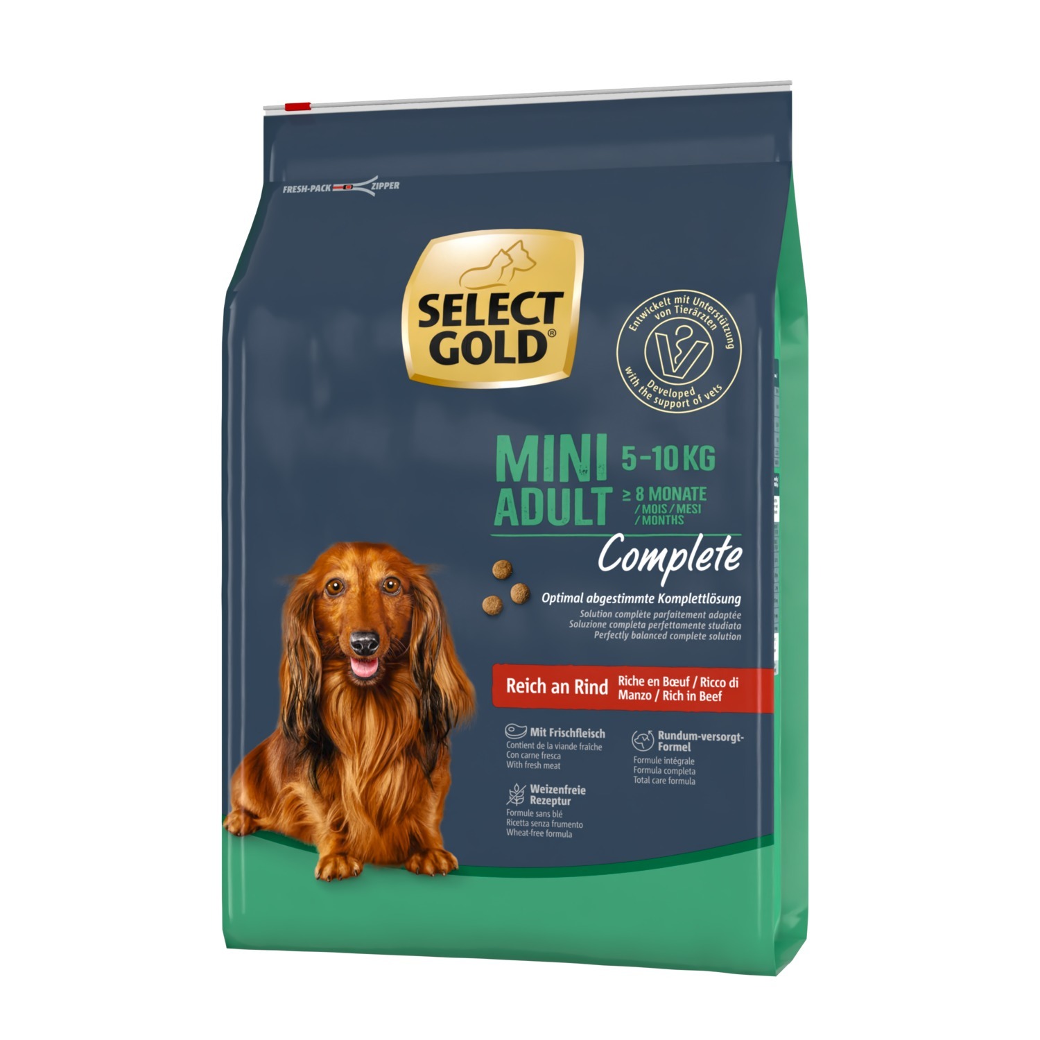 SELECT GOLD Hundetrockenfutter SELECT GOLD Complete Mini Adult Rind 4 kg