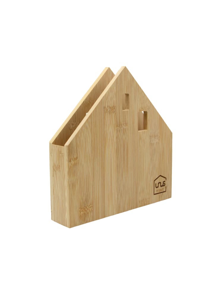 UNUS Serviettenhalter Haus Bambus in Natur günstig kaufen