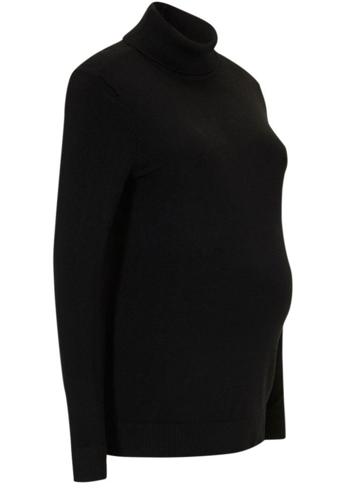 Umstandsstrickpullover mit Rollkragen